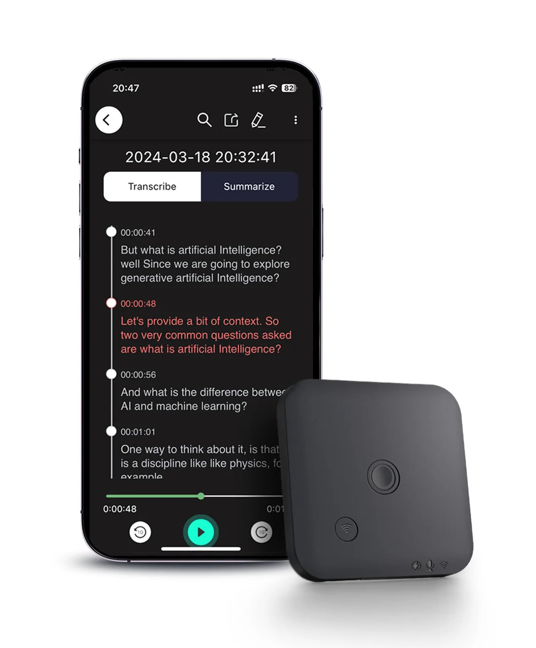 AI Powered Voice Recorder Transcriber & Summarizer